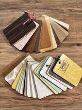 Vtg 1970’s Formica Beauty Bonded Salesman Samples Color Laminate 41 Tiles, Wood picture