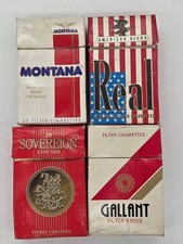 Vintage Montana Real Sovereign Gallant Empty Cigarette Pack Collection Lot 4 picture