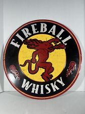 Brand New Retro Fireball Whisky Tin Tacker SIGN MANCAVE Fireball Whiskey 21 Inch picture