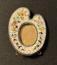 Antique Italian Micro Mosaic Miniature Picture Photo Frame Rare picture
