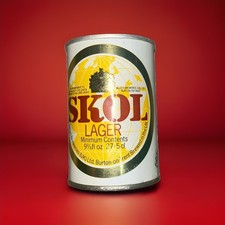 Vintage Skol Lager Empty - 9 2/3 Ounce- Pull Top Beer Can picture