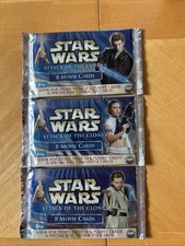 2002 Topps Star Wars Attack of the Clones Movie Cards 3 Sealed Packs picture