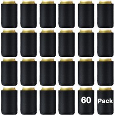 60 Pack Blank Neoprene Can Cooler Sleeves - Insulated Drink Holders for Parties, picture