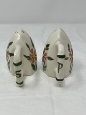 Vintage Hand Painted Ceramic Iron Salt & Pepper Shakers picture