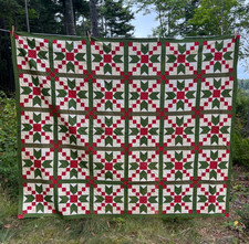 Antique Handmade Red & Green 