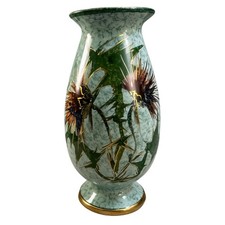 Zulimo Aretini Italy Thistle Vase Vintage MCM Art Pottery Signed Novara 6