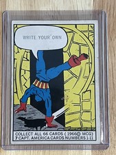 1966 Donruss Marvel Super Heroes  # 7 Captain America Write Your Own see pics  picture