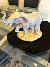 Boehm Brown African Elephant Figurine Statue on Base Display # 40512 picture