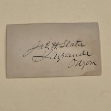 James H Slater Signed 1800s Senator Oregon Autograph Politician Auto picture