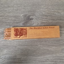 VTG Blackfeet Indian Writing Company 12 Pencils #2 Original Box Pre-Sharpened  picture