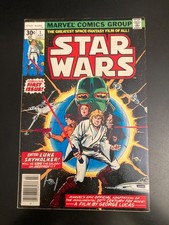 STAR WARS #1 (Marvel/1977) *1st Print Key* Super Bright & Glossy 1 Flaw... picture