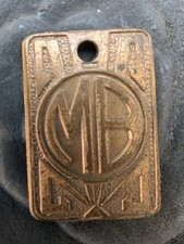 Vintage Bronze Batch MB Sign Art Deco Letters Decor Collectable picture