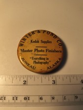 Antique Button Kodak Camera Photography Supply Button 1940's picture