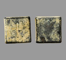 Crusader Jerusalem Bronze 1 Ounce Weight 25.73g Latin Cross 1200AD Artifact picture