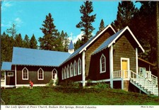 Radium Hot Springs BC postcard OUR LADY QUEEN PEACE CHURCH & SHRINE o/17 BQ9875 picture