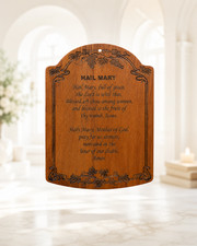 Hail Mary Prayer Plaque 10