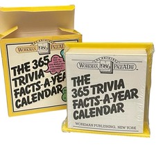 365 Trivia Facts-A-Year Calendar 1986 Workman Page-A-Day Desk Calendar picture