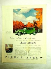 Pierce Arrow Presents Salon Models 1930 Full Page Magazine Adver. 9.5