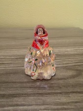 Hand Painted Lilac Pink Carnival Boyd Glass “Louise” Doll Figurine (1993–1998)  picture