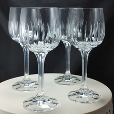 Vtg Schott-Zwiesel 'Westminster' Wine Glasses Cut Crystal Set of Four 6-3/8 Inch picture