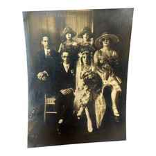Antique 1920s Flapper Wedding Photo Bride Groom Approx 7