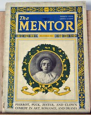 Antique 1924 Illustrated Magazine Articles Clowns Jester Pierrot History Ads picture