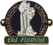Yellowstone National Park - Old Faithful - Hiking Stick Medallion picture