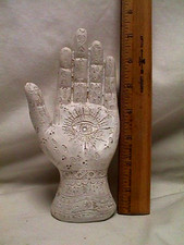PALMISTRY Palm Reading Statue HAND engraved psychic eye fortune telling 7