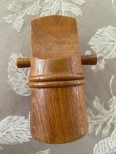 DANSK TEAK Flathead  Salt Shaker Pepper Mill Jen Quistgaard IHQ #834 MCM 70s-80s picture
