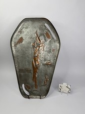 Vintage A.N. Oppenheim Israel Copper Tray MCM Hand Hammered Judaica Wall Art Sig picture