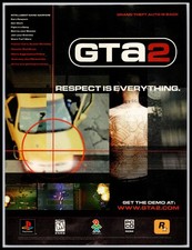 GTA 2 Grand Theft Auto 2 Rockstar Games Promo Jan 2000 Advertisement picture