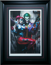 The Joker & Harley Quinn Sideshow Fine Art Print Alex Pascenko Signed Framed NEW picture