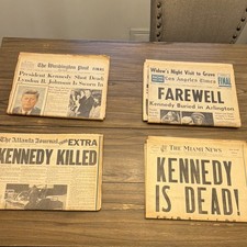 JFK Assassination 1963 Newspaper Lot / Washington Post, LA Times, Atlanta,Miami picture