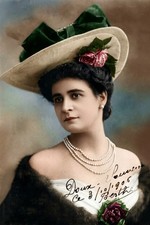 Unknown French Actress signed 1900 picture