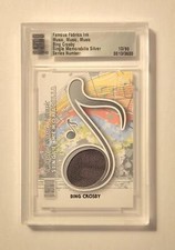 2012 Famous Fabrics Ink Bing Crosby Music Memorabilia Piece of Worn Jacket /90 picture