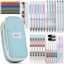 Nicpro 45PCS Aesthetic School Supplies, Pastel Mechanical Pencils, Refills, Case picture