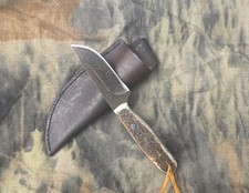 R&A Custom Handmade Knife USA 8670 Carbon Steel Droppoint Hunting Knife picture