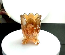 Joe St Clair Toothpick Holder 1971 carnival glass marigold picture
