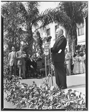 Man Making An Address Presumably At A Public Meeting Near Frank P - Old Photo picture