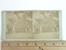 Oak Bluffs Group Stereoview C. H. Shute & Son Edgartown Massachusetts picture