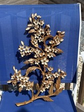 Vintage 1967 Syroco Dogwood Branch Cream Flowers Wall Art picture