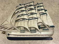 Vintage Burwood 3331-3 Clipper Sailing Ship Wall Decor 1995 Home Interiors USA picture