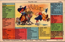Humorous Fill-In Comic Postcard Busy Person's Correspondence Card CT picture