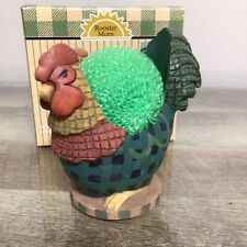 Vintage Ceramic Rooster Kitchen Sink Scrubby Holder Country Farmhouse NEW picture