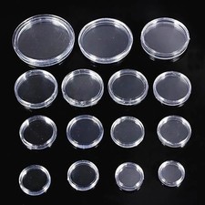 20Pcs Clear Coin Capsule Holders, 18-45mm Round Coin Display Cases picture