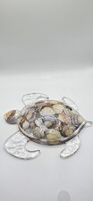 Resin Turtle Figurine Decorative Seashell Inlay Shells Inside Turtle Ornament picture