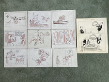 10 LOT ORIGINAL Frank Evers 1920-2002 Signed Political Cartoonist NY Daily News picture