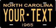 North Carolina 1965 License Plate Personalized Custom Car Bike Motorcycle picture