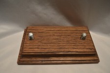 Handmade American Red Oak 2 Beer Tap Handle Display for Bar picture