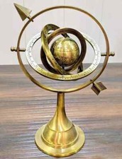 Antique Armillary Brass Sphere Astrolabe Maritime Nautical Globe Collectible picture